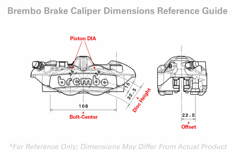 Brembo GP4-RX Right Front Caliper (Radial Mount) Nickel Plated