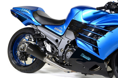 Predator Full System - Stainless Front Section w/ Electro-Black Muffler ZX-14R (12-21)